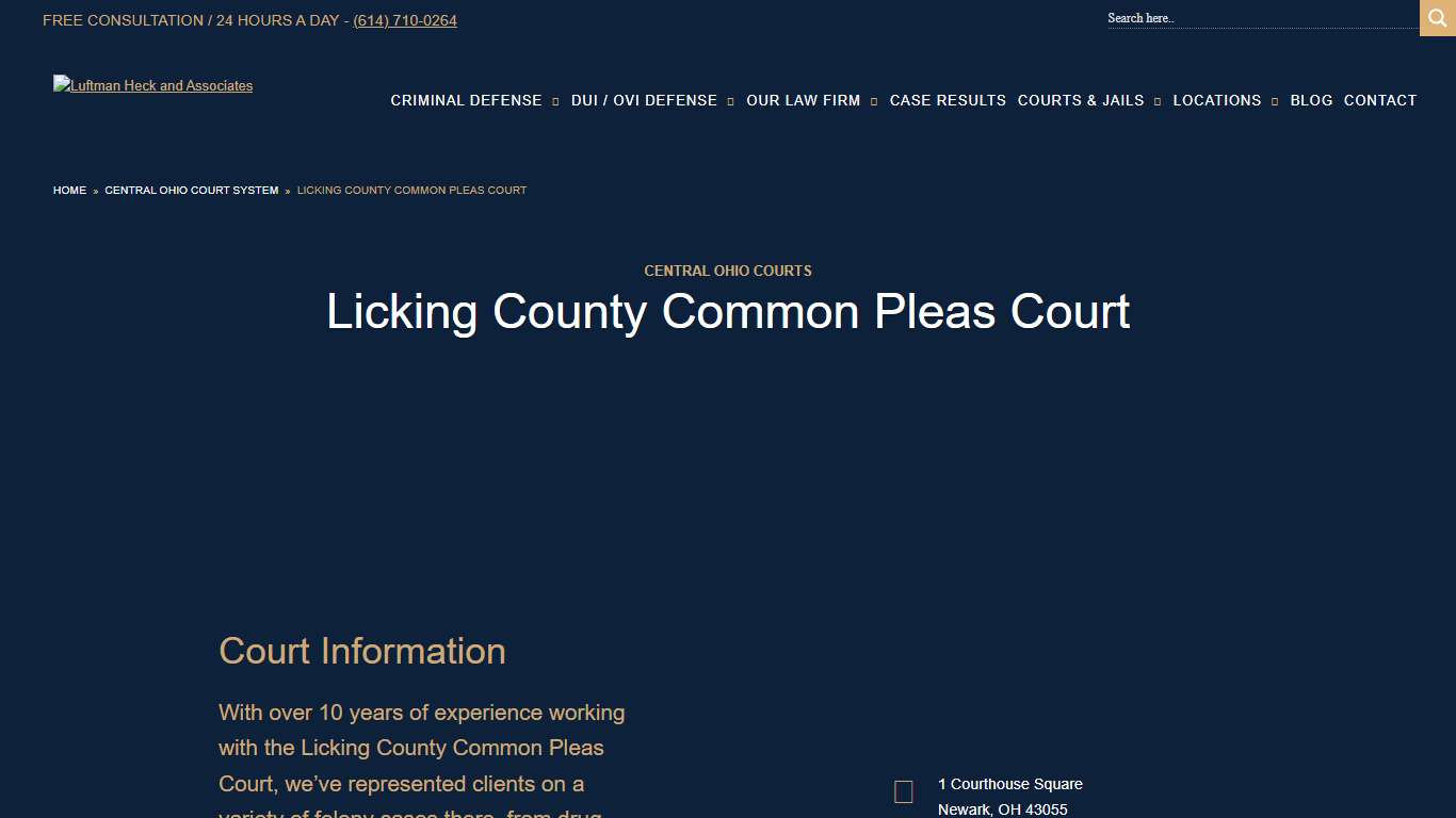 Licking County Common Pleas Court LHA