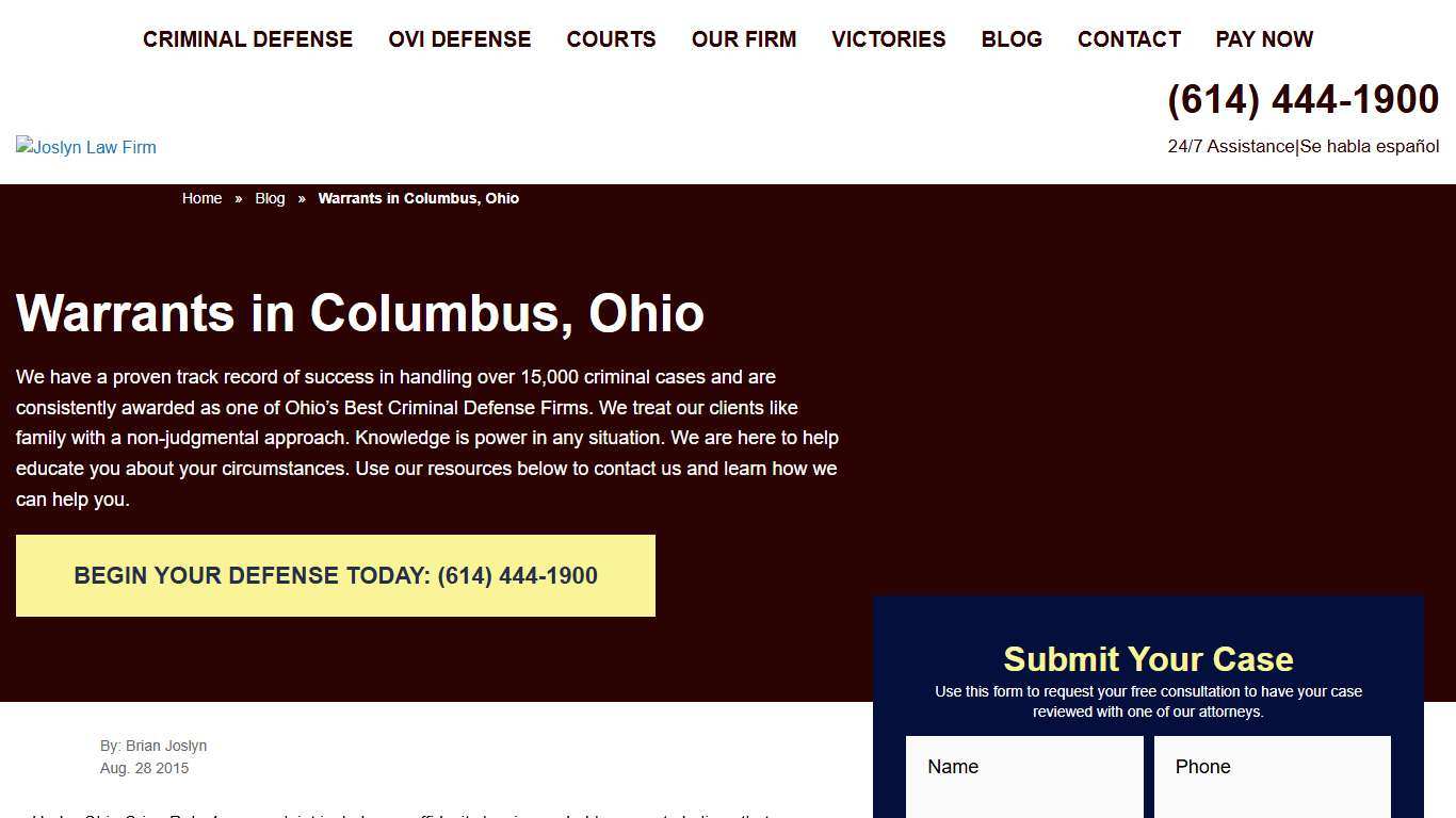 Warrants in Columbus, Ohio Legal Blog