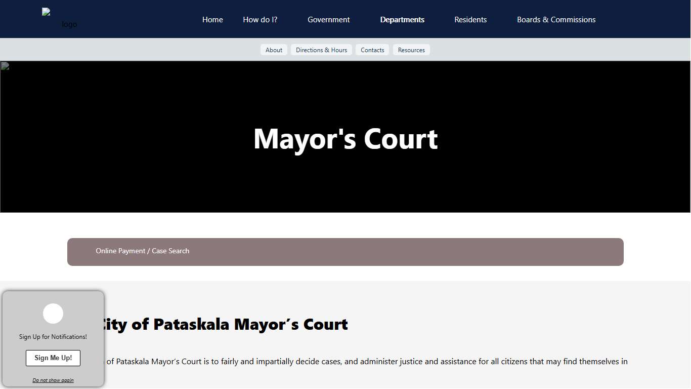 City of Pataskala, OH - Mayor's Court